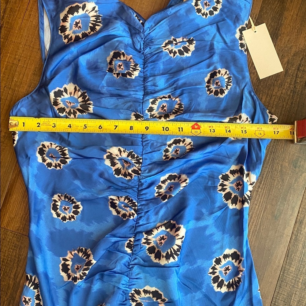 MELLODAY Blue Floral Asymmetrical Midi Skirt - Picture 11 of 12